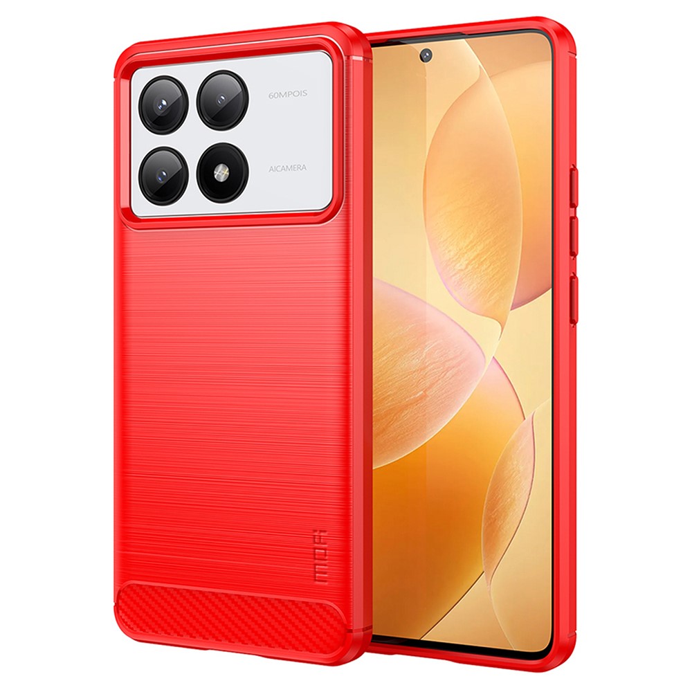 MOFI JK TPU Series-1 För Xiaomi Redmi K70E 5G / Poco X6 Pro 5G mobilskal Borstad Design TPU mobilskal