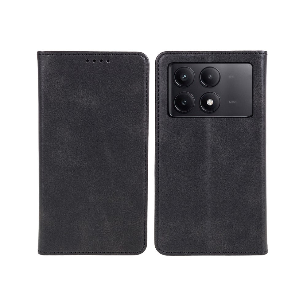 Xiaomi Redmi K70E 5G / Poco X6 Pro 5G Reptåligt mobilskal Magnetiskt PU-läder Stativ Plånboksfodral