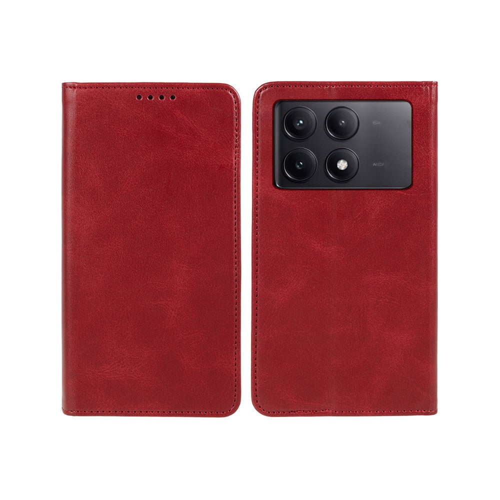 Xiaomi Redmi K70E 5G / Poco X6 Pro 5G Reptåligt mobilskal Magnetiskt PU-läder Stativ Plånboksfodral