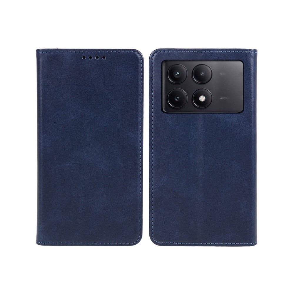 Xiaomi Redmi K70E 5G / Poco X6 Pro 5G Reptåligt mobilskal Magnetiskt PU-läder Stativ Plånboksfodral