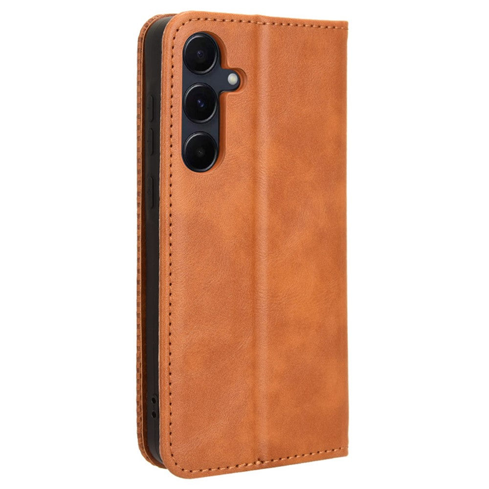 Samsung Galaxy A55 5G mobilskal Retro Läder Plånboksfodral
