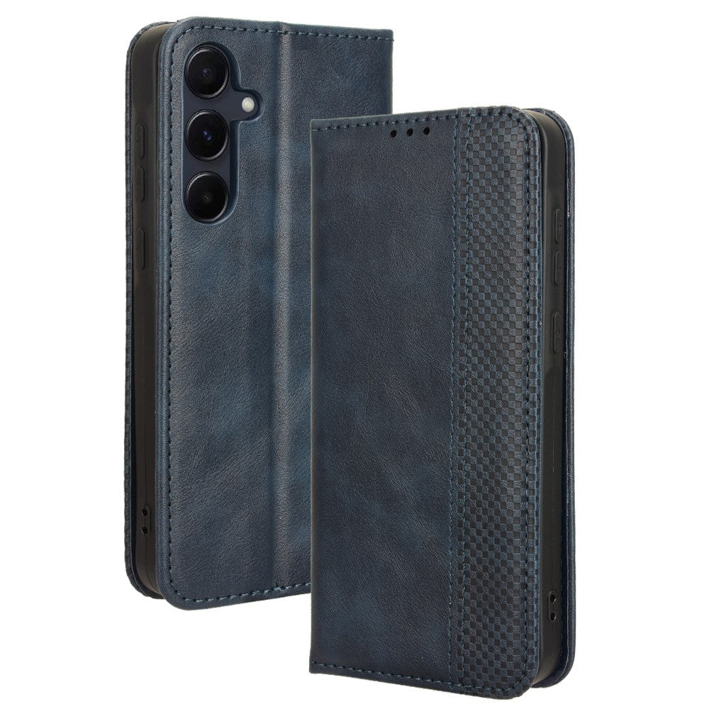 Samsung Galaxy A55 5G mobilskal Retro Läder Plånboksfodral
