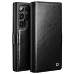 QIALINO Plånboksfodral till Samsung Galaxy S24 Ultra i äkta läder med vikbart lock