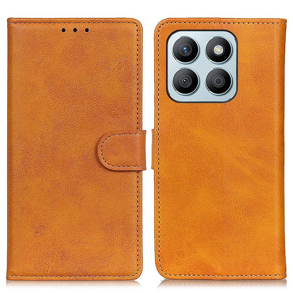 For Honor X8b 4G PU Leather Case Cowhide Texture Flip Phone Cover