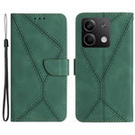 HT05 For Xiaomi Redmi Note 13 4G Magnetic Phone Case Splicing Lines Imprinted Cover