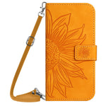 HT04 For Xiaomi Redmi Note 13 4G Magnetic Phone Case Sunflower Imprint Leather Cover