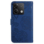 HT03 For Xiaomi Redmi Note 13 4G Case Leather Imprinted Phone Wallet Cover with Hand Strap