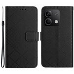 HT06 For Xiaomi Redmi Note 13 4G Wallet Case Rhombus Pattern Flip Leather Cover