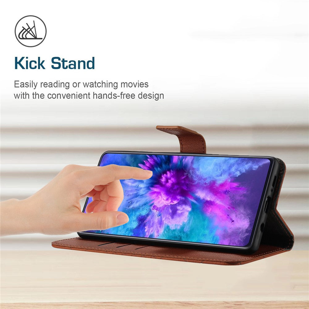 HT06 For Xiaomi Redmi Note 13 4G Wallet Case Rhombus Pattern Flip Leather Cover