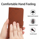 HT06 For Xiaomi Redmi Note 13 4G Wallet Case Rhombus Pattern Flip Leather Cover