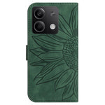 HT04 For Xiaomi Redmi Note 13 4G Leather Wallet Flip Cover Sunflower Pattern Phone Case
