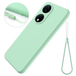 For Honor Play 50 Plus 5G / X7b 4G / 90 Smart Liquid Silicone Case with Strap Anti-scratch Cover