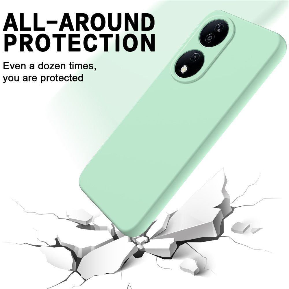 For Honor Play 50 Plus 5G / X7b 4G / 90 Smart Liquid Silicone Case with Strap Anti-scratch Cover
