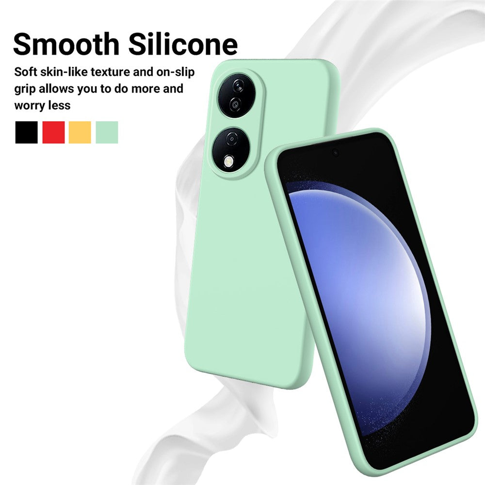 For Honor Play 50 Plus 5G / X7b 4G / 90 Smart Liquid Silicone Case with Strap Anti-scratch Cover
