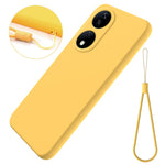 For Honor Play 50 Plus 5G / X7b 4G / 90 Smart Liquid Silicone Case with Strap Anti-scratch Cover