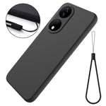For Honor Play 50 Plus 5G / X7b 4G / 90 Smart Liquid Silicone Case with Strap Anti-scratch Cover