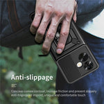 For Oppo A79 5G / A2 5G Case PC+TPU Ring Kickstand Back Cover with Slide Lens Window