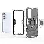 For Samsung Galaxy A35 5G Cell Phone Case PC + TPU Anti-scratch Cover with Ring Kickstand