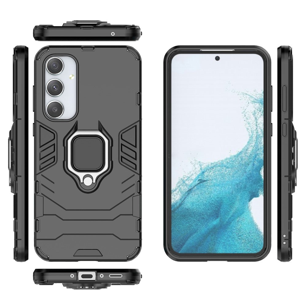 For Samsung Galaxy A35 5G Cell Phone Case PC + TPU Anti-scratch Cover with Ring Kickstand