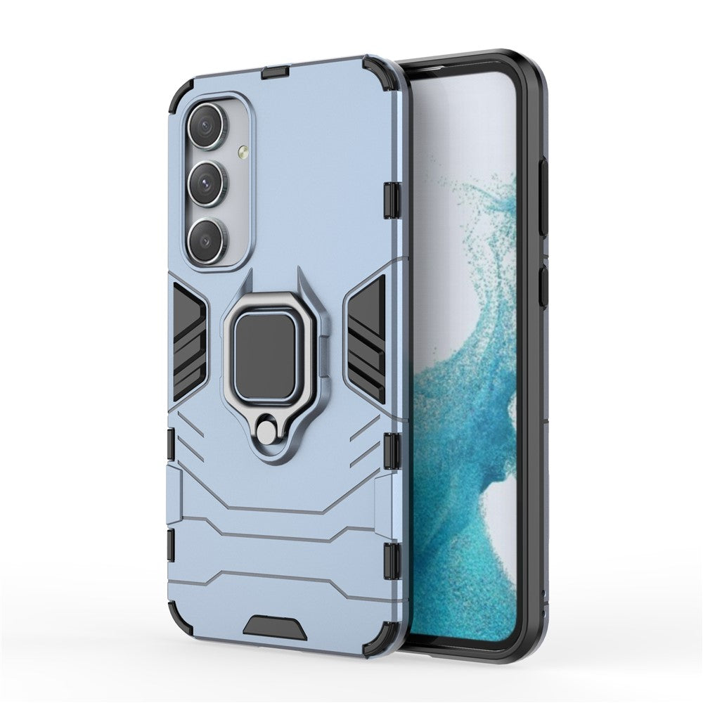 For Samsung Galaxy A35 5G Cell Phone Case PC + TPU Anti-scratch Cover with Ring Kickstand