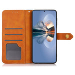 KHAZNEH For Honor X8b 4G Leather Wallet Case Golden Magnetic Buckle
