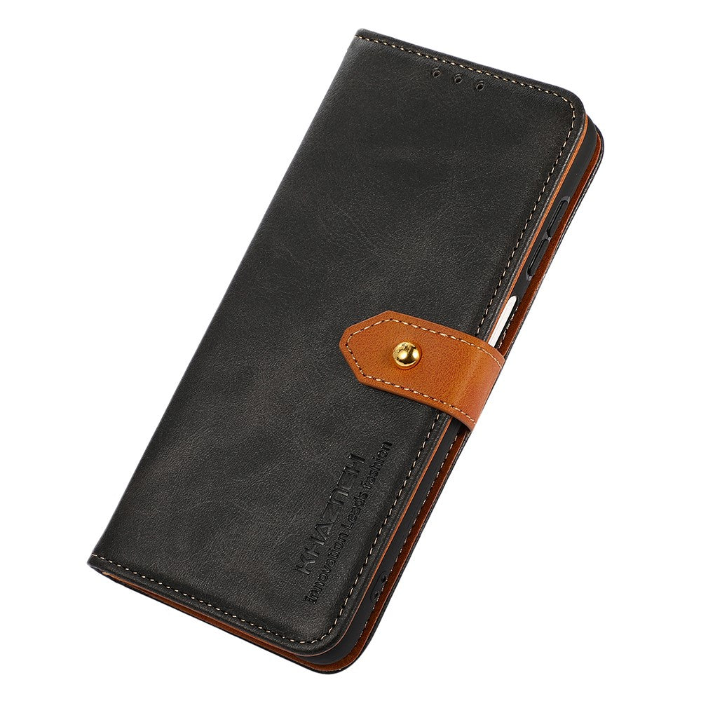 KHAZNEH For Honor X8b 4G Leather Wallet Case Golden Magnetic Buckle