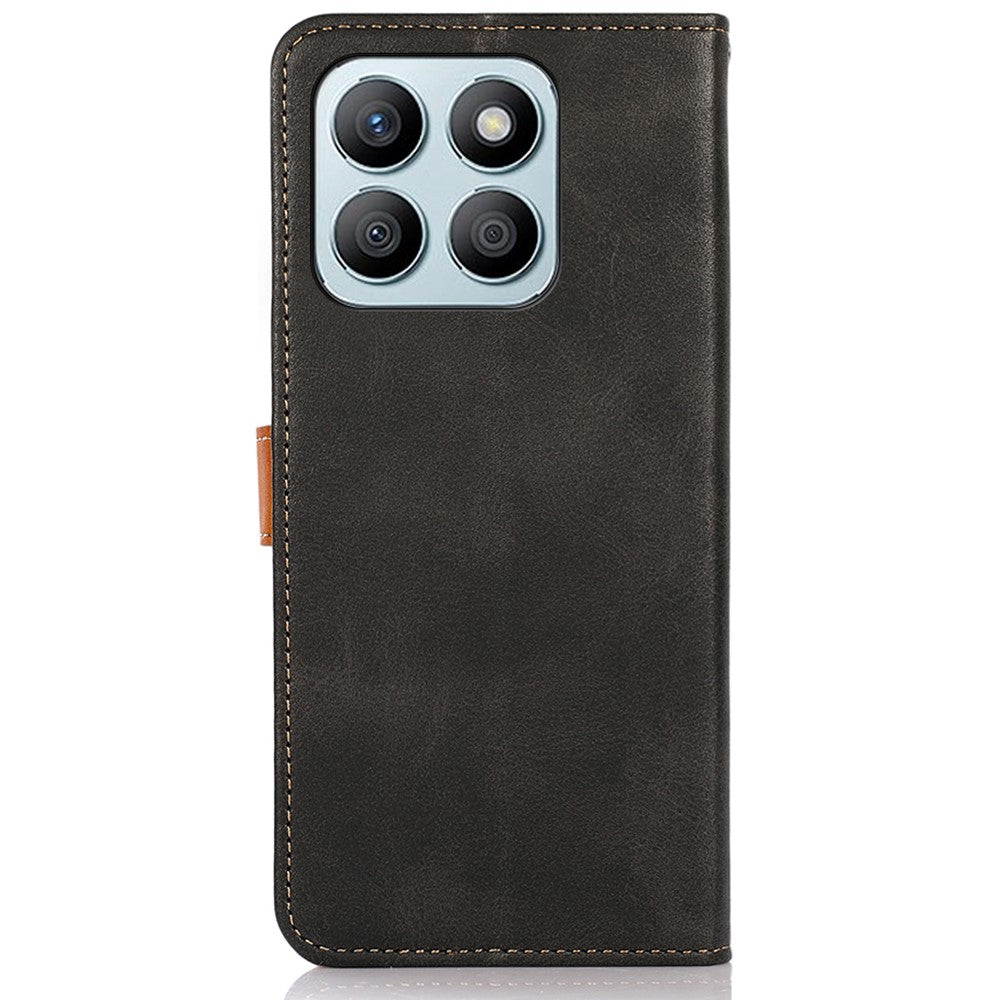 KHAZNEH For Honor X8b 4G Leather Wallet Case Golden Magnetic Buckle