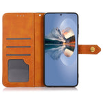 KHAZNEH For Oppo Find X7 5G Cowhide Texture Leather Case Wallet Phone Cover