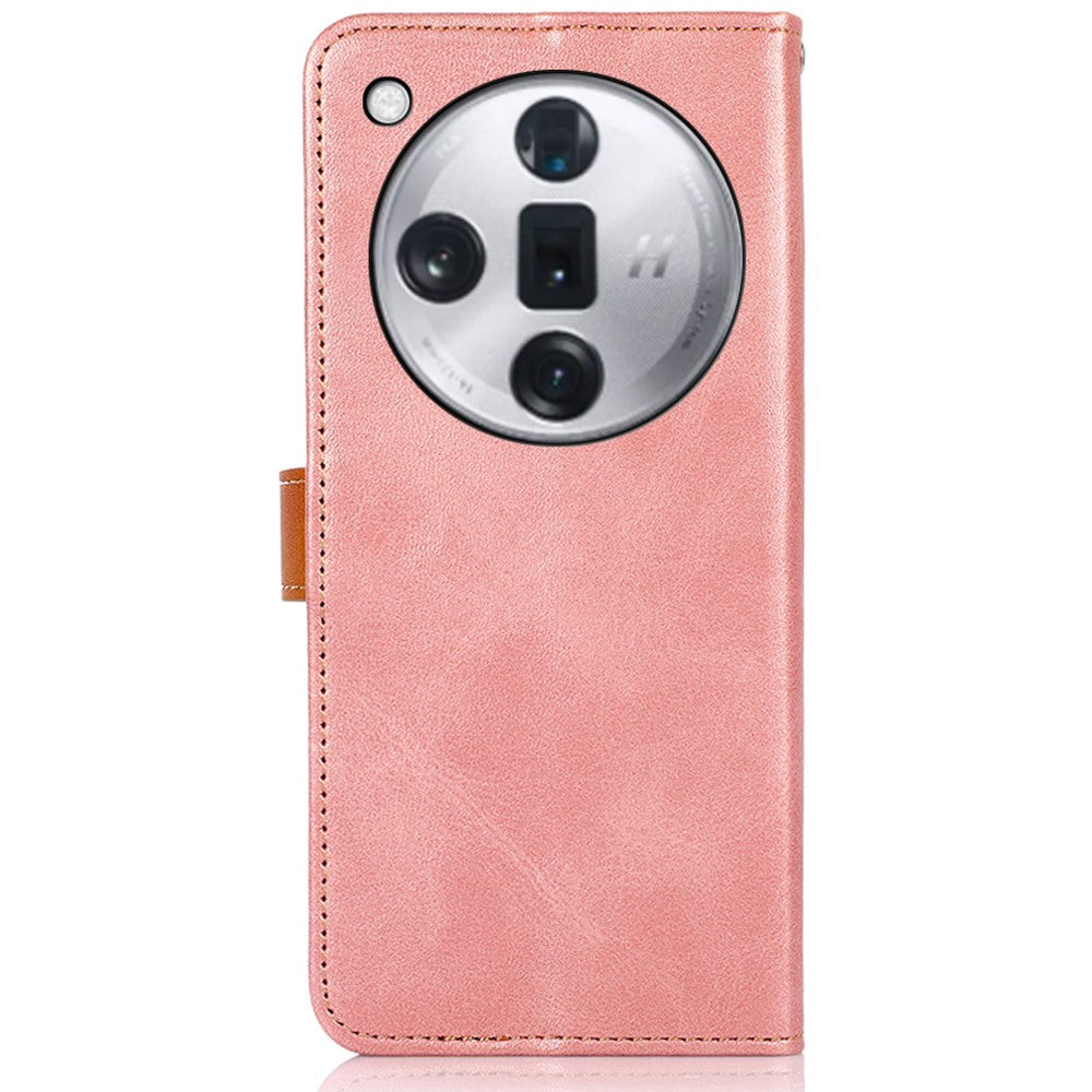 KHAZNEH For Oppo Find X7 5G Cowhide Texture Leather Case Wallet Phone Cover