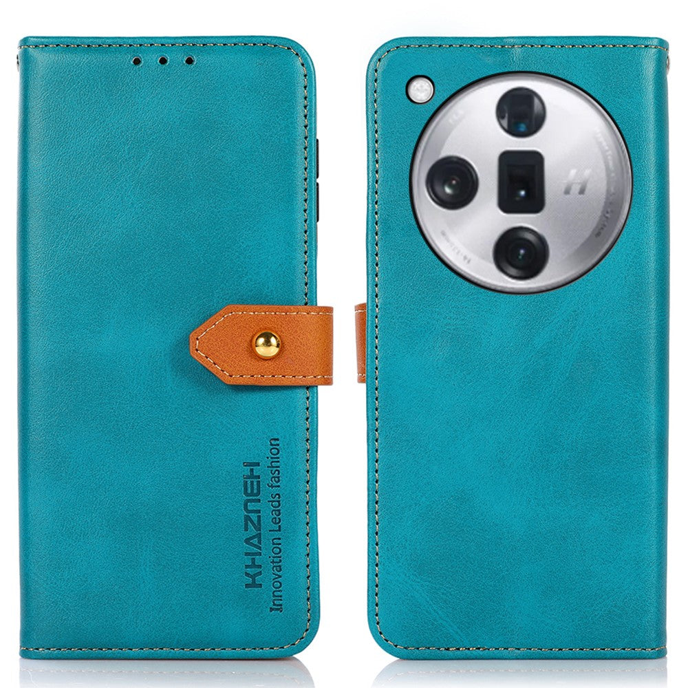 KHAZNEH For Oppo Find X7 5G Cowhide Texture Leather Case Wallet Phone Cover