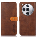 KHAZNEH For Oppo Find X7 5G Cowhide Texture Leather Case Wallet Phone Cover