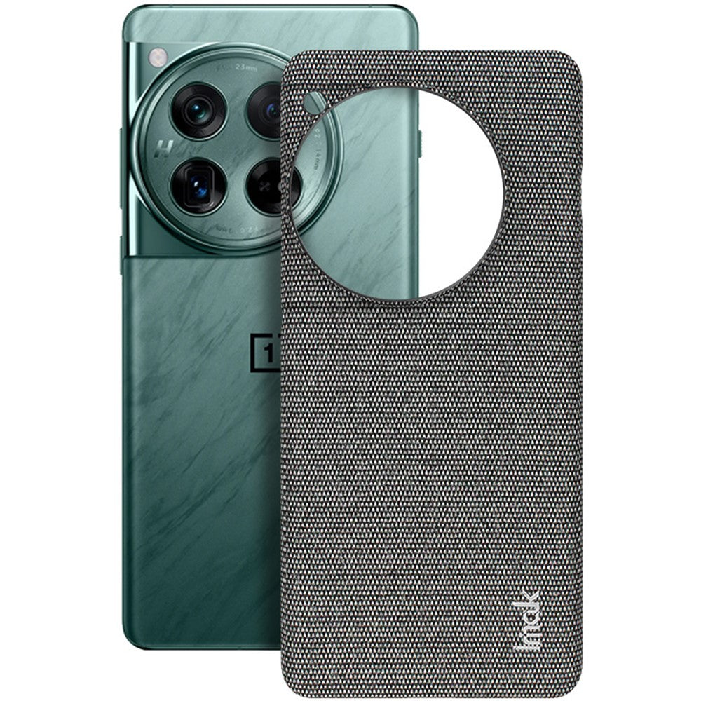 IMAK Ruiyi-serien för OnePlus 12 5G-skal Tygstruktur Läder + PC-mobilbaksida