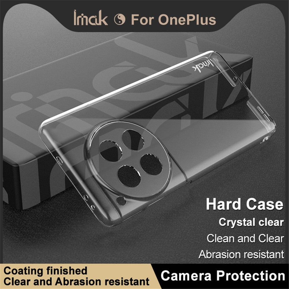IMAK Crystal Case II Pro för OnePlus 12 5G Mobilskal Hårt PC Genomskinligt Bakstycke