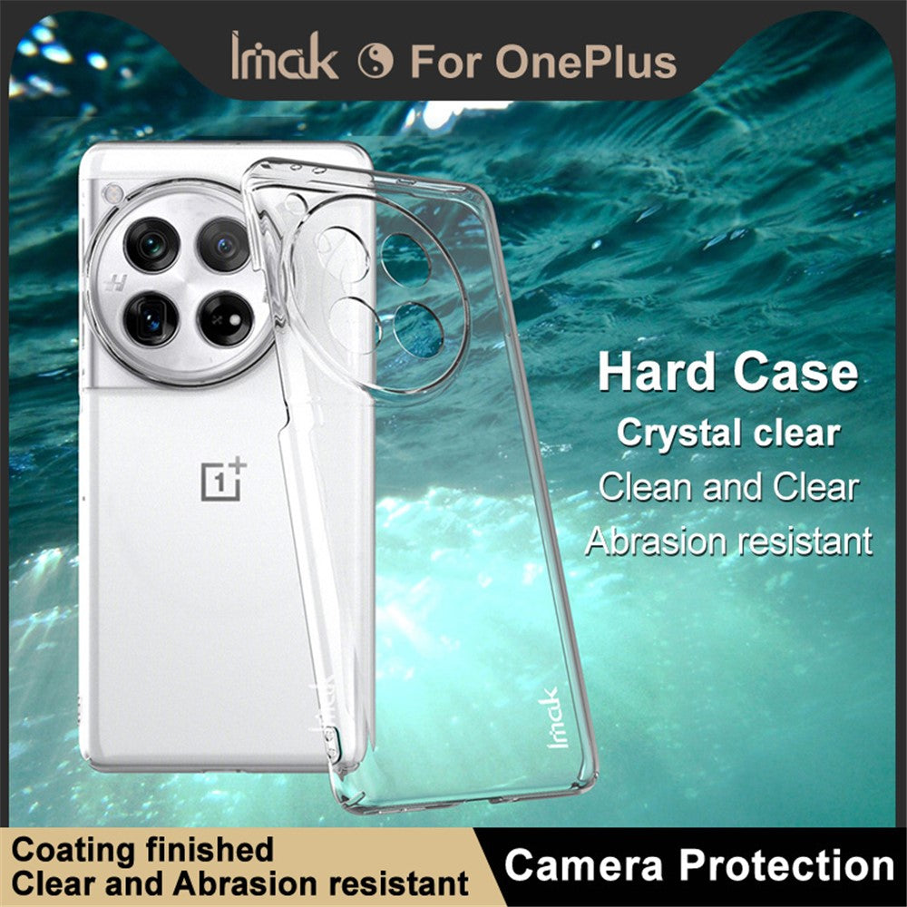 IMAK Crystal Case II Pro för OnePlus 12 5G Mobilskal Hårt PC Genomskinligt Bakstycke