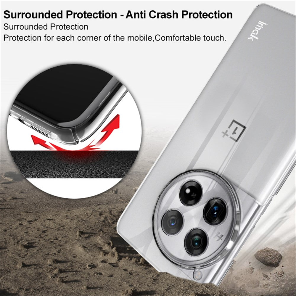 IMAK Crystal Case II Pro för OnePlus 12 5G Mobilskal Hårt PC Genomskinligt Bakstycke