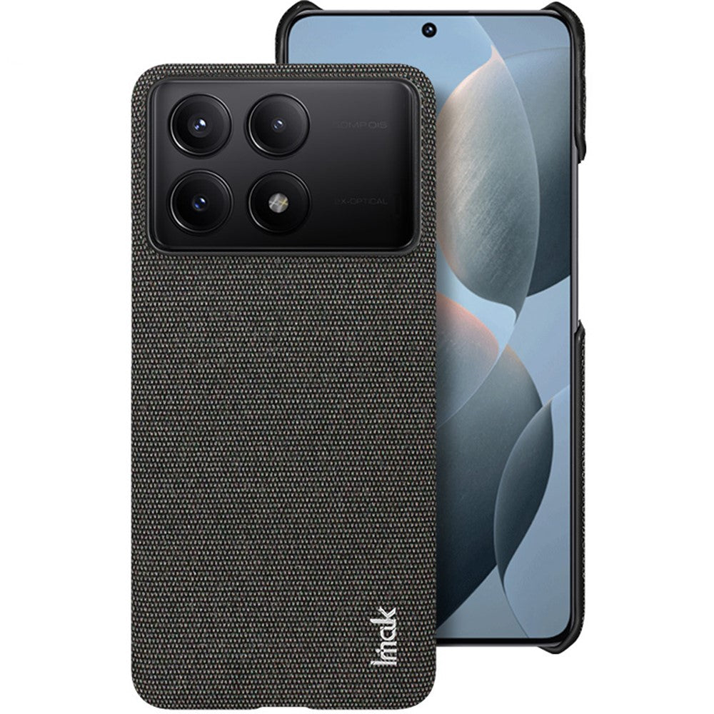 IMAK Ruiyi Series for Xiaomi Redmi K70E 5G / Poco X6 Pro 5G Case Fabric Texture Leather+PC Phone Back Cover