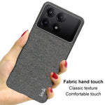IMAK Ruiyi Series for Xiaomi Redmi K70E 5G / Poco X6 Pro 5G Case Fabric Texture Leather+PC Phone Back Cover