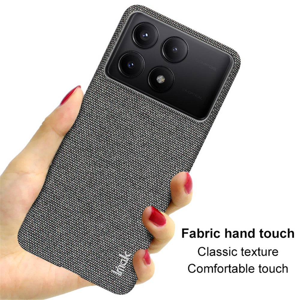IMAK Ruiyi Series for Xiaomi Redmi K70E 5G / Poco X6 Pro 5G Case Fabric Texture Leather+PC Phone Back Cover