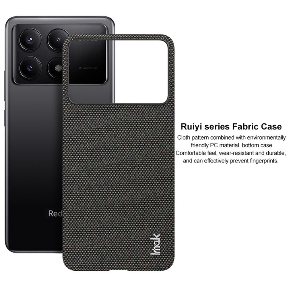 IMAK Ruiyi Series for Xiaomi Redmi K70E 5G / Poco X6 Pro 5G Case Fabric Texture Leather+PC Phone Back Cover