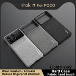 IMAK Ruiyi Series for Xiaomi Redmi K70E 5G / Poco X6 Pro 5G Case Fabric Texture Leather+PC Phone Back Cover