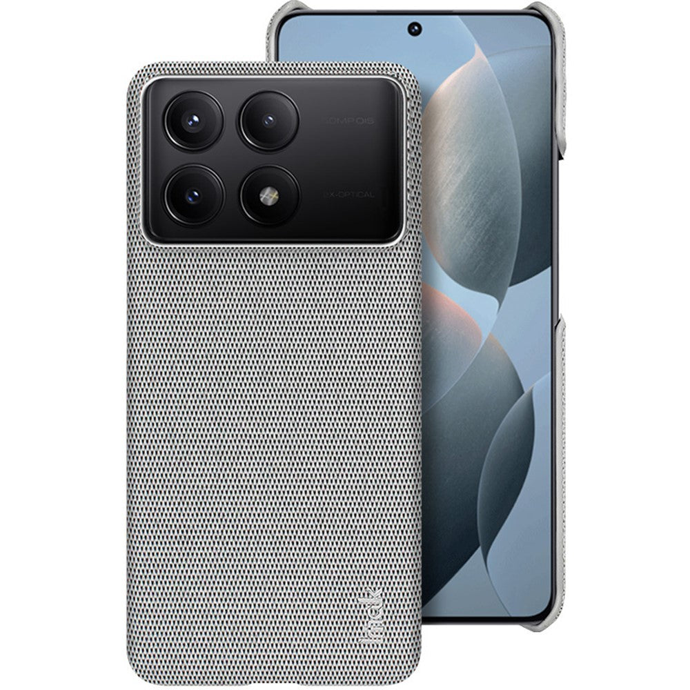 IMAK Ruiyi Series for Xiaomi Redmi K70E 5G / Poco X6 Pro 5G Case Fabric Texture Leather+PC Phone Back Cover