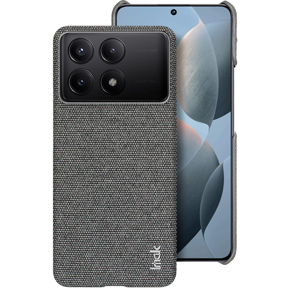 IMAK Ruiyi Series for Xiaomi Redmi K70E 5G / Poco X6 Pro 5G Case Fabric Texture Leather+PC Phone Back Cover