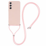 Til Samsung Galaxy A55 5G telefoncover TPU gummieret beskyttelsescover med snor