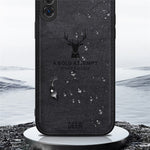 Til Samsung Galaxy A15 4G / 5G Telefoncover Med Præget Hjortemønster PU Læder Bagcover