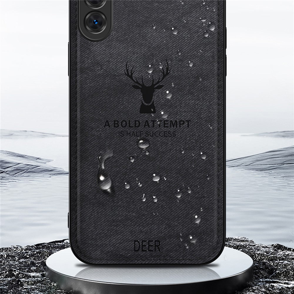 Til Samsung Galaxy A15 4G / 5G Telefoncover Med Præget Hjortemønster PU Læder Bagcover