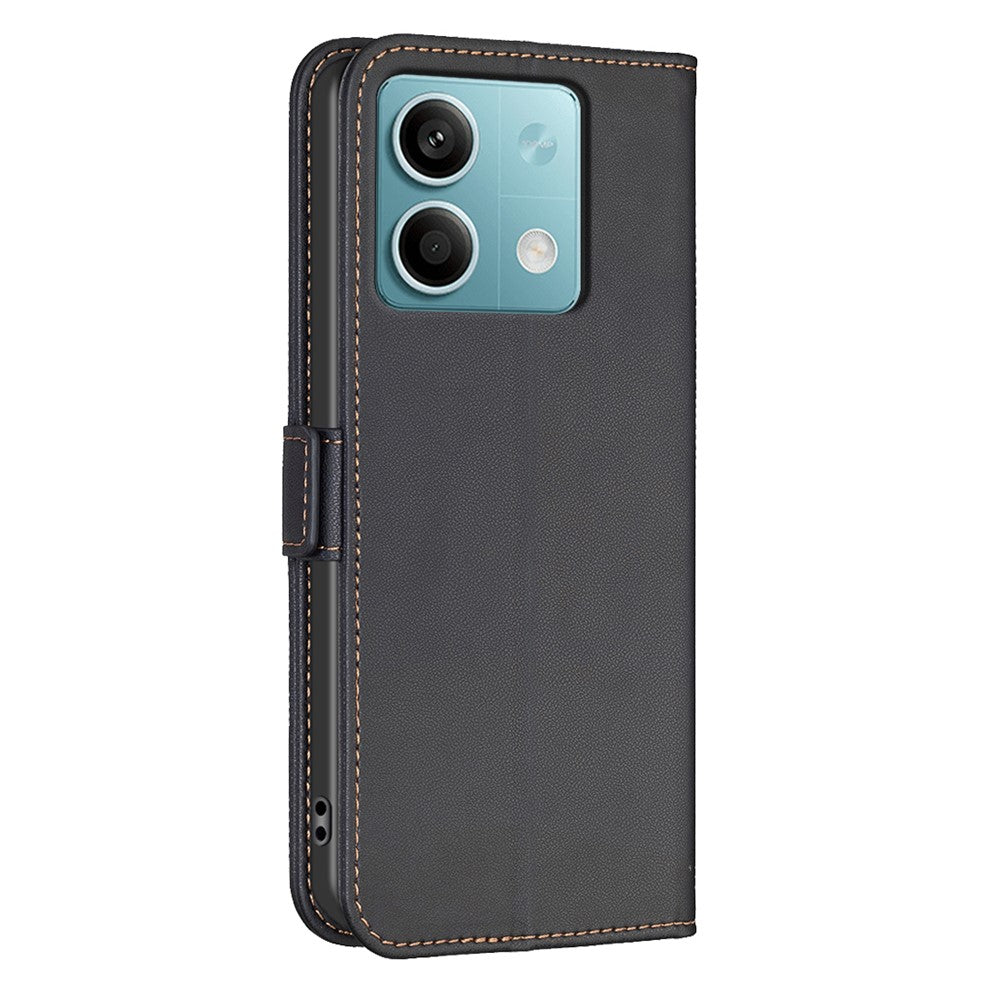 BINFEN COLOR BF31 For Xiaomi Redmi Note 13 4G Case with Wallet Stand PU Leather Flip Phone Cover