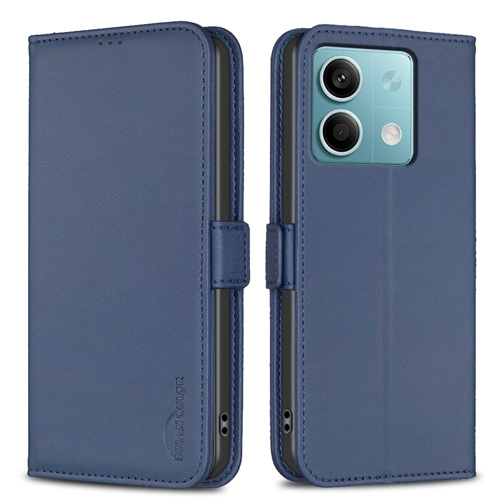 BINFEN COLOR BF31 For Xiaomi Redmi Note 13 4G Case with Wallet Stand PU Leather Flip Phone Cover