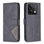 BINFEN COLOR til Xiaomi Redmi Note 13 4G-mobilcover, pungcover i geometrisk læder