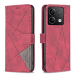 BINFEN COLOR til Xiaomi Redmi Note 13 4G-mobilcover, pungcover i geometrisk læder