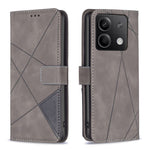 BINFEN COLOR til Xiaomi Redmi Note 13 4G-mobilcover, pungcover i geometrisk læder
